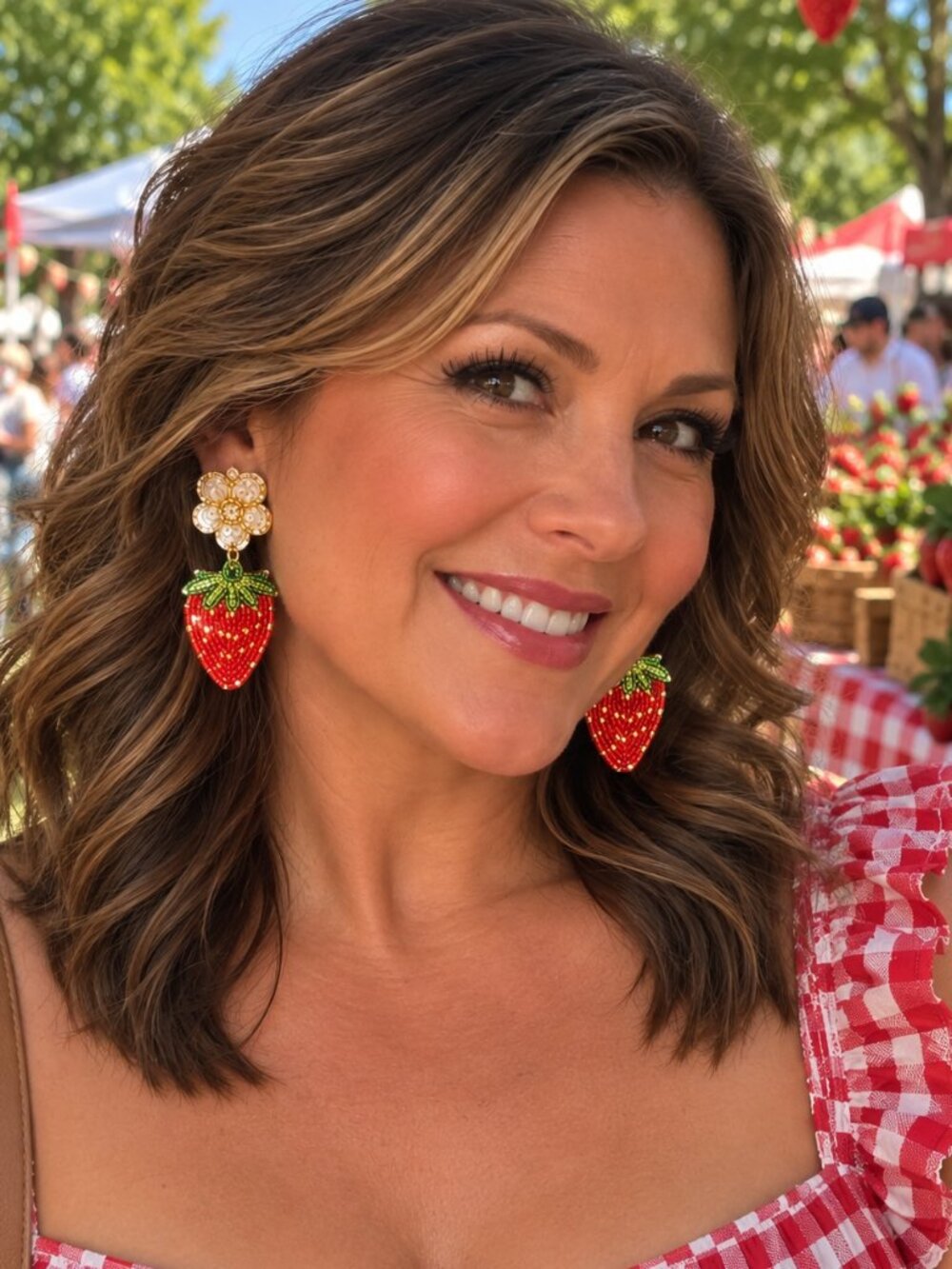 Strawberry Blossom Earrings 3/$22